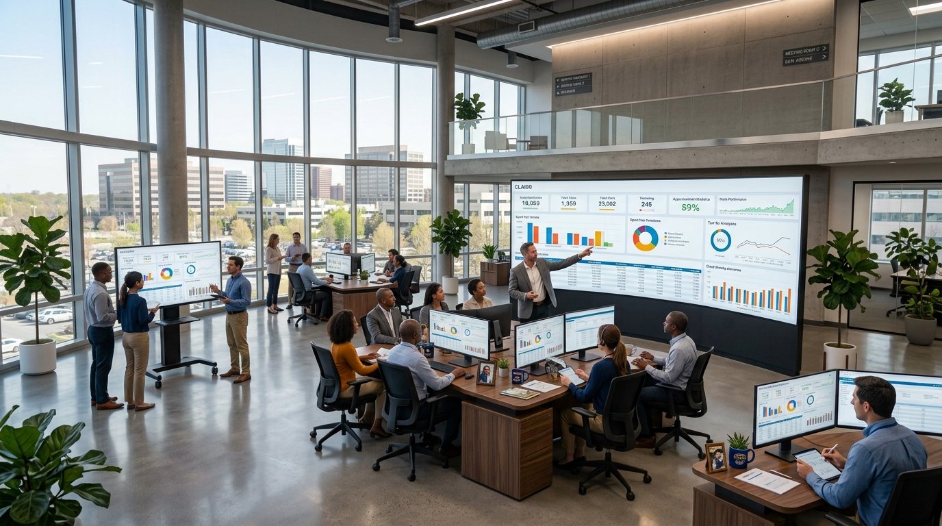 Claimstone Billing team reviewing revenue performance
